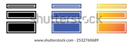 stroke icon. Linear, Blue Fill and Gradient Style Design Isolated On White Background