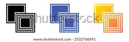 stroke icon. Linear, Blue Fill and Gradient Style Design Isolated On White Background