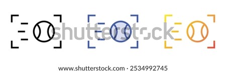 sport mode icon. Linear, Blue Fill and Gradient Style Design Isolated On White Background