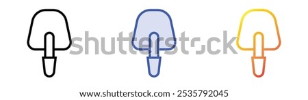 spade icon. Linear, Blue Fill and Gradient Style Design Isolated On White Background