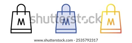 souvenir icon. Linear, Blue Fill and Gradient Style Design Isolated On White Background