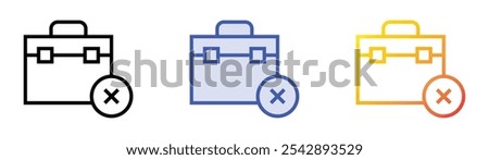 unemployment icon. Linear, Blue Fill and Gradient Style Design Isolated On White Background