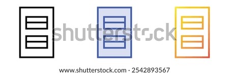 usb port icon. Linear, Blue Fill and Gradient Style Design Isolated On White Background