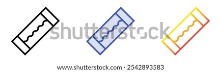 uranium icon. Linear, Blue Fill and Gradient Style Design Isolated On White Background