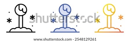 traffic sign icon. Linear, Blue Fill and Gradient Style Design Isolated On White Background