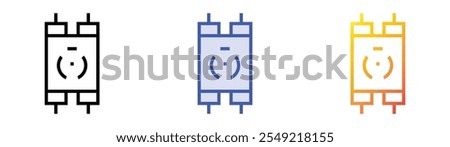 torah icon. Linear, Blue Fill and Gradient Style Design Isolated On White Background