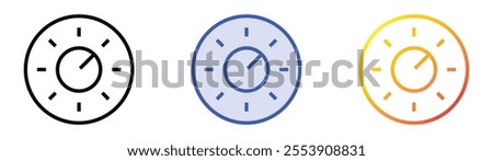 volume icon. Linear, Blue Fill and Gradient Style Design Isolated On White Background