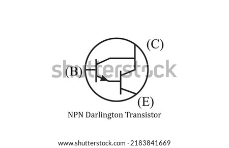vector electronic circuit symbol npn darlington transistor