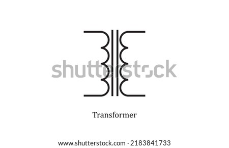 vector electronic circuit symbol transformer