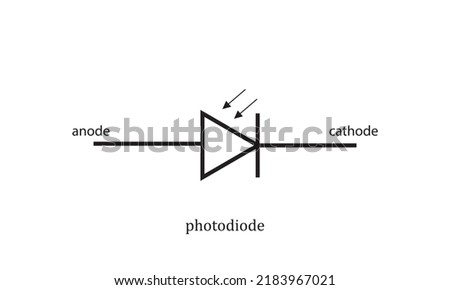 vector electronic circuit symbol photodiode