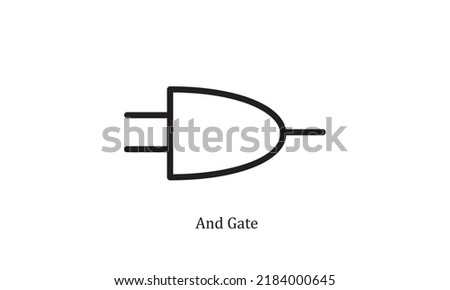 vector electronic circuit symbol and gate