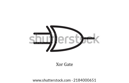 vector electronic circuit symbol Xor Gate