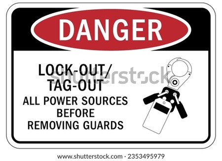 Multiple power source electrical warning sign and labels