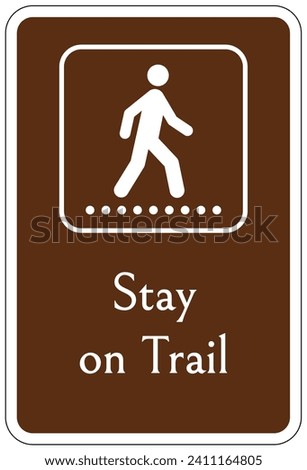 Directional hiking safety sign and labels