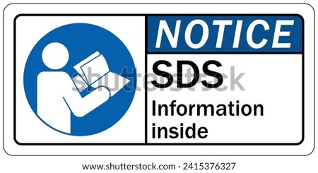 Safety data sheet and material safety data sheet sign