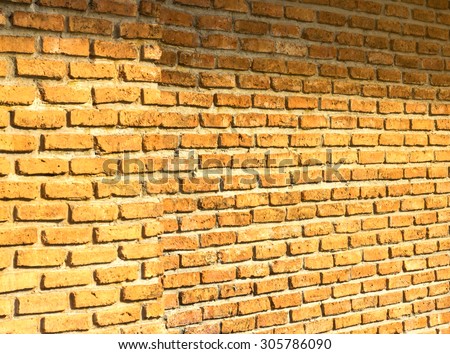 Brick wall perspective background for interiors design indoor and outdoor