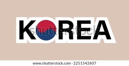 South Korea typography design vector, for t-shirts, posters and other uses