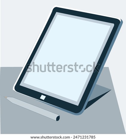 tablet , tablet digital device on the table