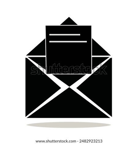 Email Envelope Icon Set. Open Mail and Letter Vector