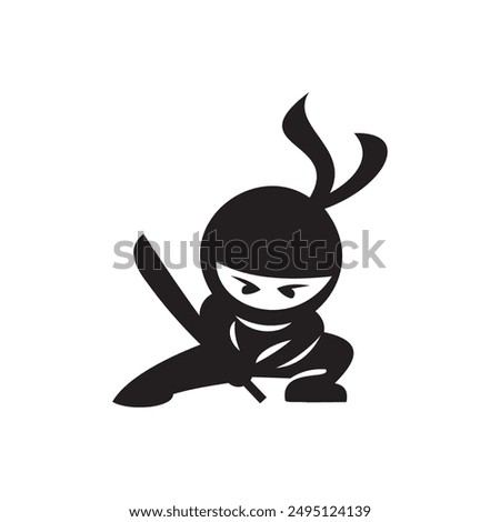 Ninja logo vector can be used as a symbol or logo for communities and also companies