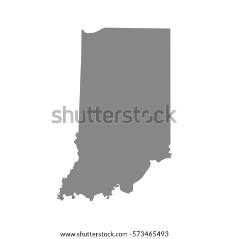 map of the U.S. state of Indiana , vector  