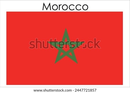 Morocco flag vector. National flag of Morocco illustration
