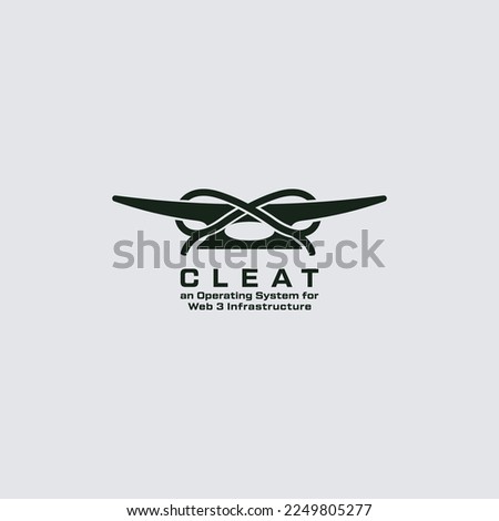 black boat mooring cleat logo icon vector