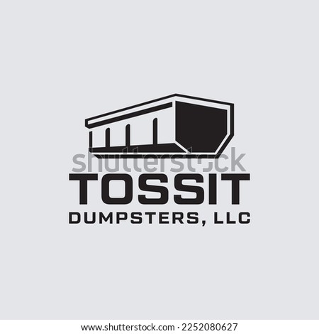 Dumpster vector logo design or removal and cleaning dumpster concept. Dumpster company logo design template.