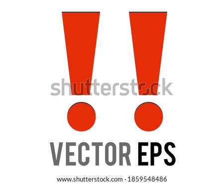 The isolated vector red double exclamation mark icon for speech, talk, debate, message,community