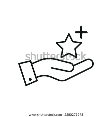 Value-added icon. Service offer symbol . line icon isolated on white background. Simple abstract icon in black. Vector illustration for graphic design, Web, app, UI, mobile app. eps 10 Сток-фото © 