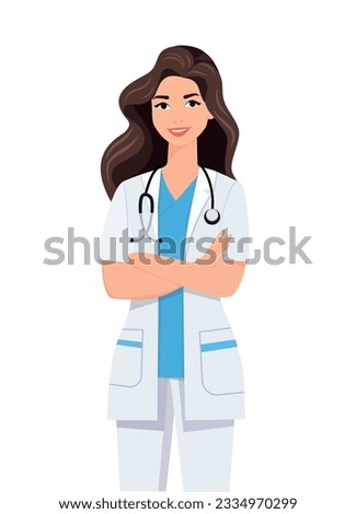 Female doctor character , Physician, Hospital, Checkup, Patient, Healthy, Treatment, Personnel