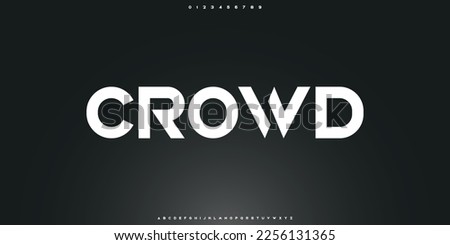 Crowd Modern abstract digital tech font. Logo creative font, type, technology, movie, digital, music, movie. Fonts and illustration in vector format. Luxury Font.