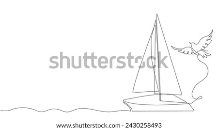 Similar – Image, Stock Photo Regatta at rest Sailboat