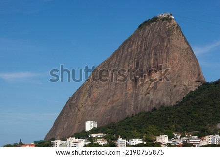 Panoramic view of the Sugar Loaf Mountain and urban landscape of the Urca neighborhood in Rio de Janeiro Brazil. Imagine de stoc © 