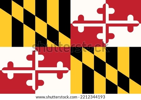 State flag of Maryland. Vector illustration