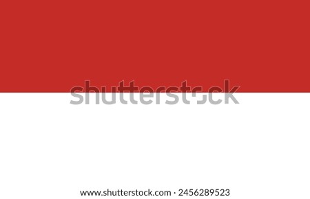 Flag of Hesse isolated on white background. Vector illustration