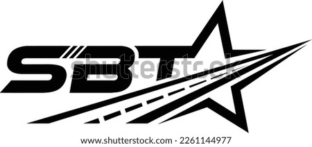 sbt star logistics trucking and transport logo design