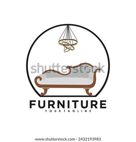 Furniture logo design with premium concept idea