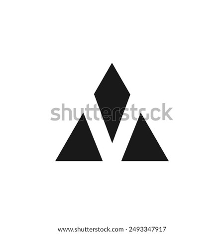 Letter V logo design vector with universal form and creative idea icon