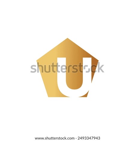 Letter U logo design vector with universal form and creative idea icon