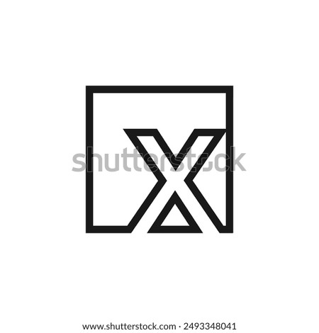 Letter X logo design vector with universal form and creative idea icon