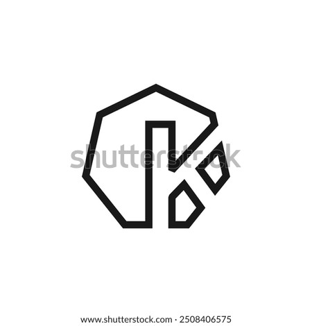 Letter K logo design vector with universal form and creative idea icon