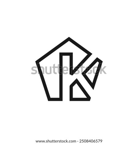 Letter K logo design vector with universal form and creative idea icon