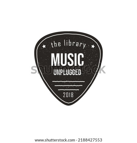 Music vintage vector logo design