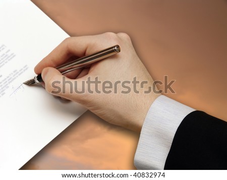 Signature of Business Contract on the Sky