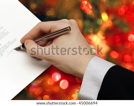 The Signature of Business Contract on the colorful Background