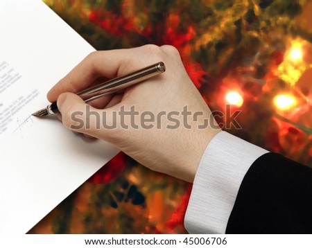The Signature of Business Contract on the colorful Background