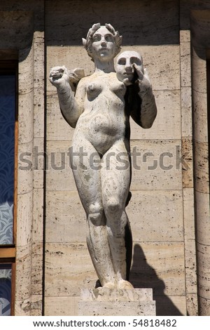 Classical Art in Prague Statue of the Woman-Art