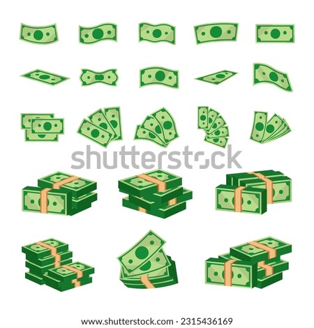 stack of green dollar bills illustration