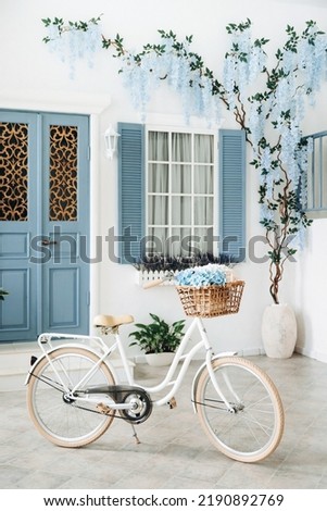 Similar – Image, Stock Photo Italian backyard with shutters and clothesline in early summer